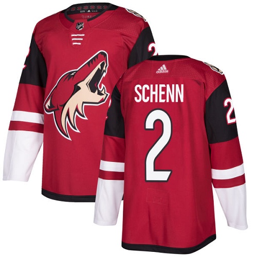 Adidas Men Arizona Coyotes #2 Luke Schenn Maroon Home Authentic Stitched NHL Jersey